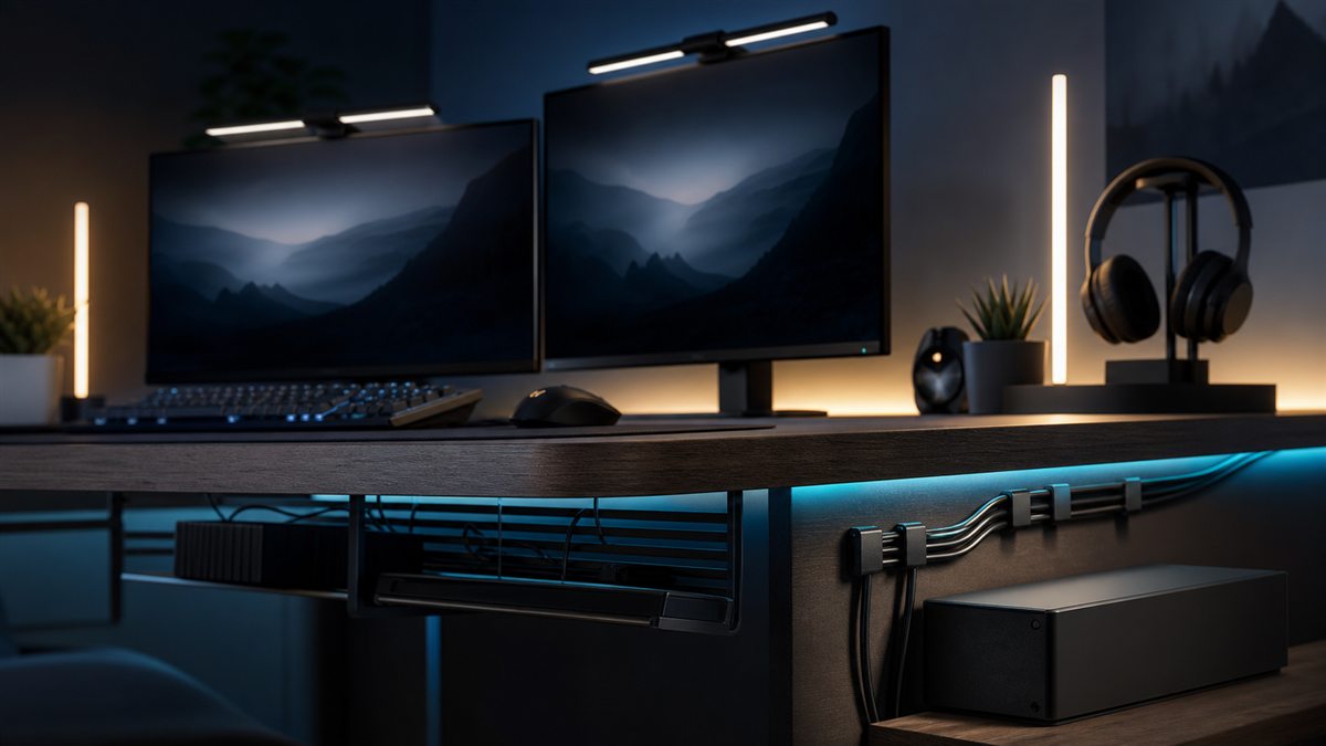 Styled lighting and cable management selection