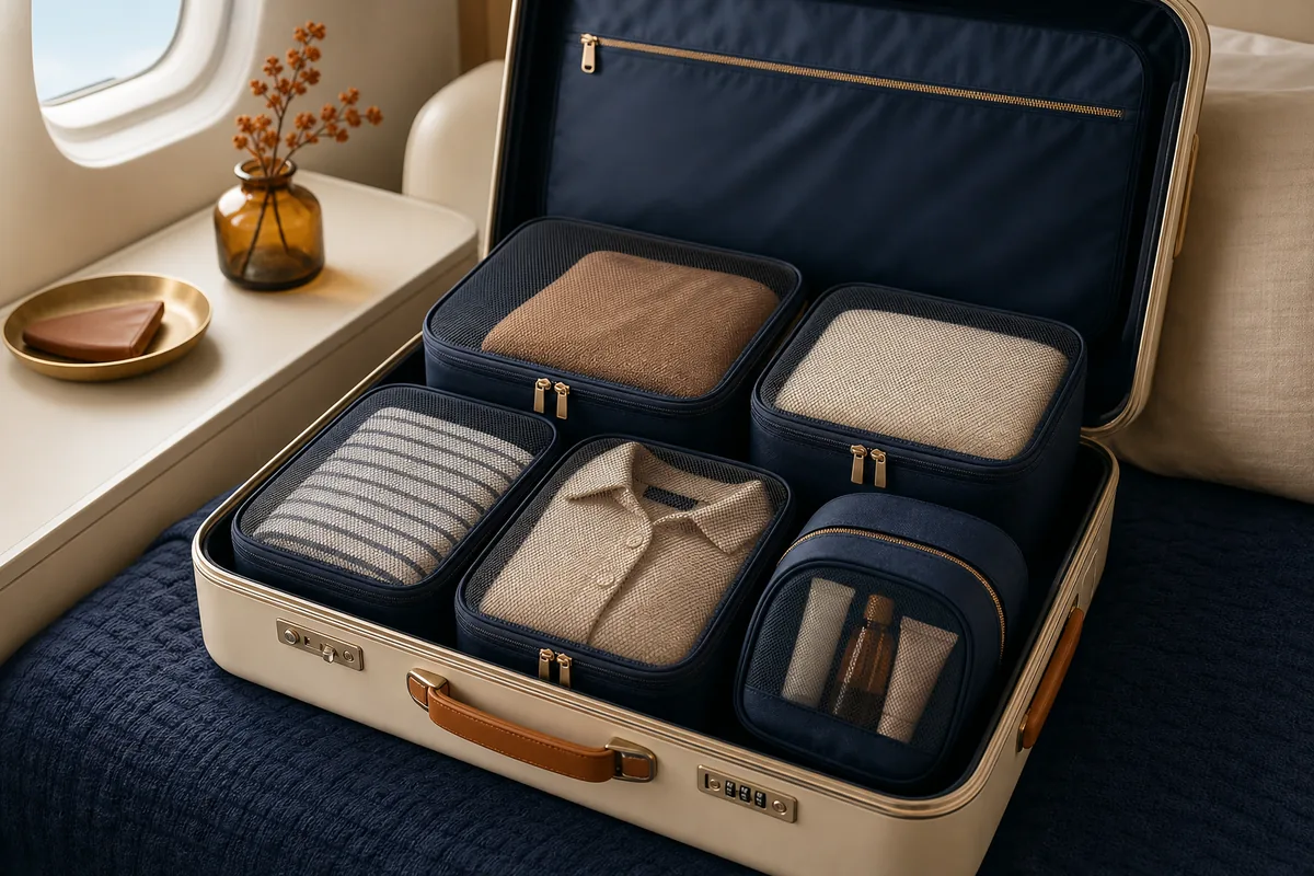 Styled packing organisers selection